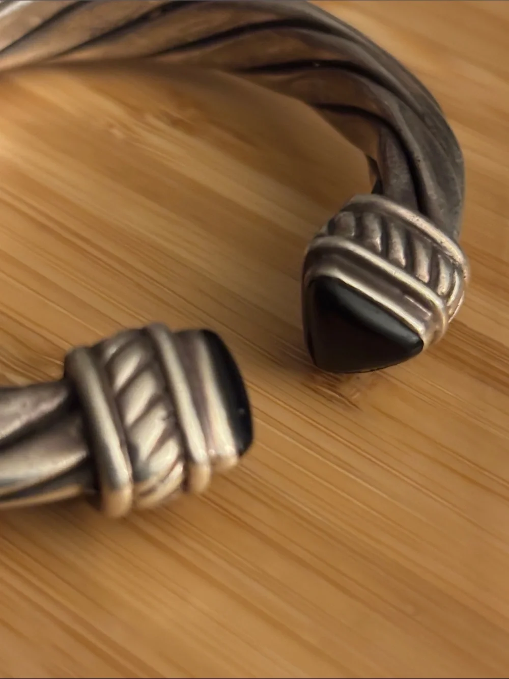 Silpada Hinged Cuff Bracelet  Men's Silver-Tone Twisted Cuff Bracelet